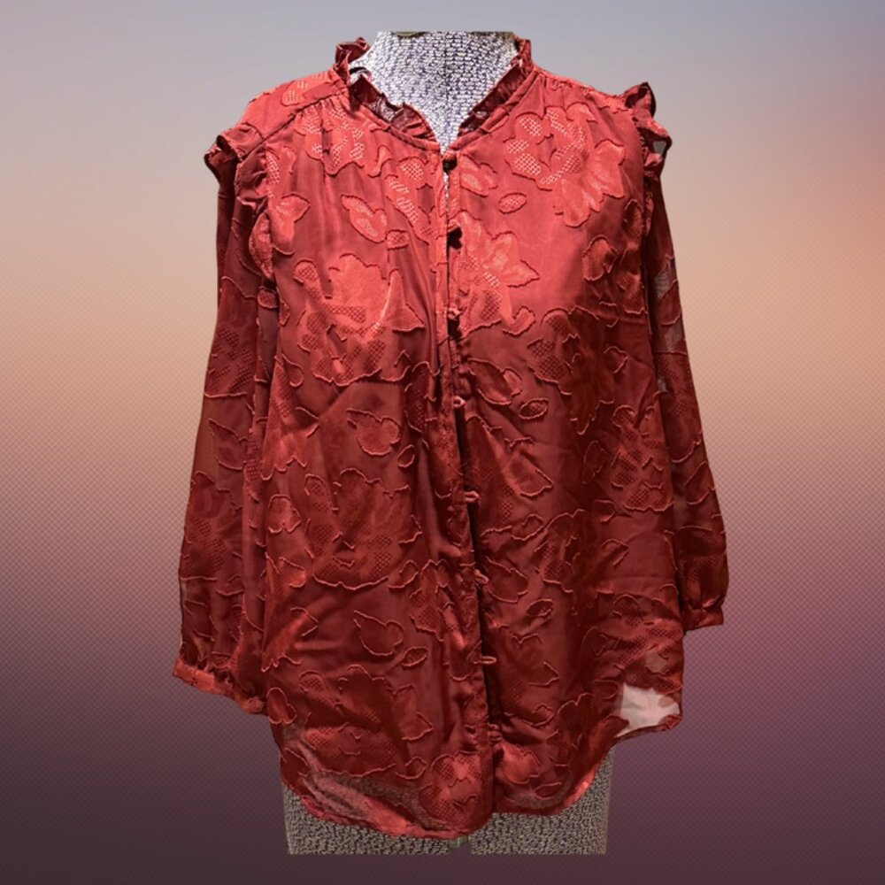 Lauren Conrad Blouse Dark Red/Maroon